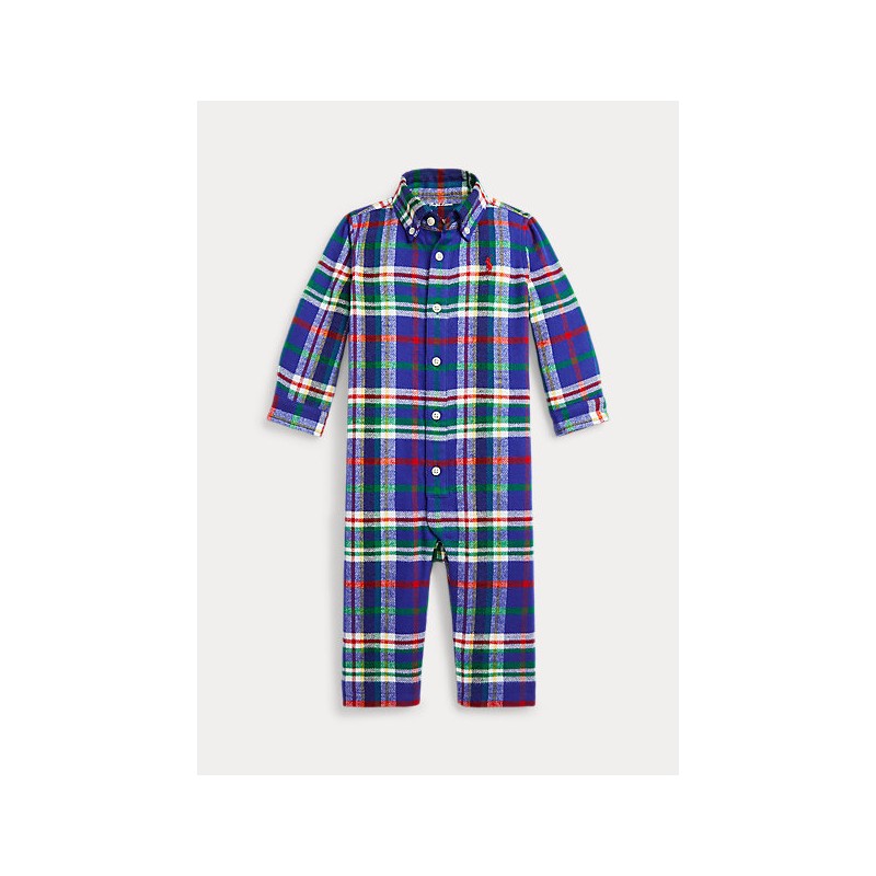 Overall ruit geborsteld katoen flannel