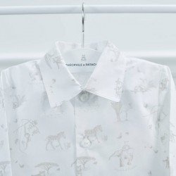 Pyjama Safari geprint - Ecru