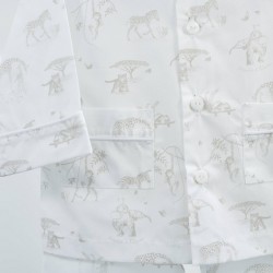 Pyjama Safari geprint - Ecru