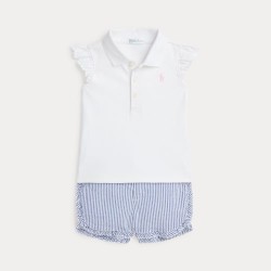 2delige set polo t-shirt met broekje ruffle