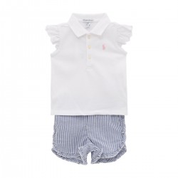 2delige set polo t-shirt met broekje ruffle