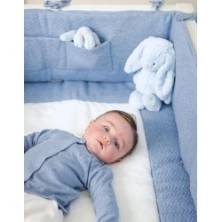 2-Delige babypakje denim/wit