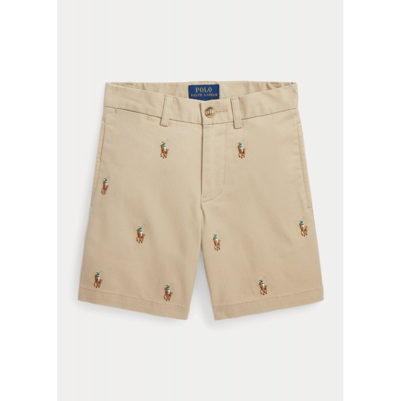 Short Beige Met Logo Paardjes