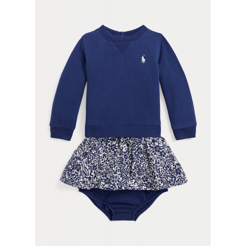 Sweaterkleedje Gebloemd Navy