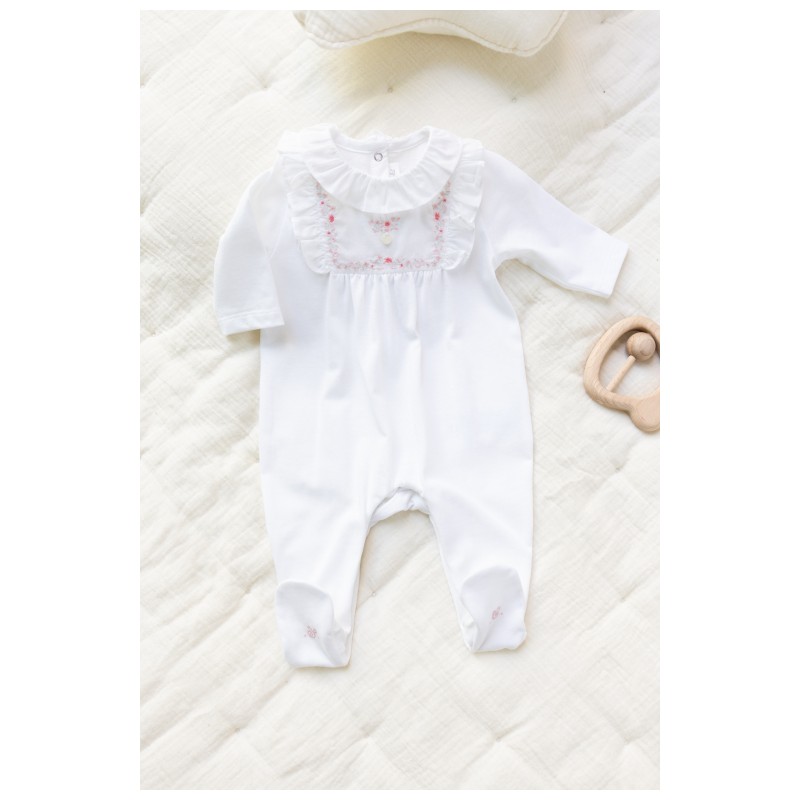 Pyjama met ruffle en bloemetjes